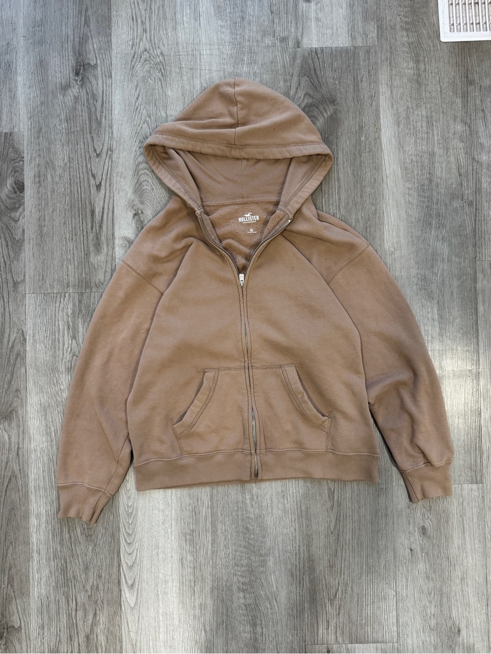 Hollister Brown Zip Hoodie Size XS